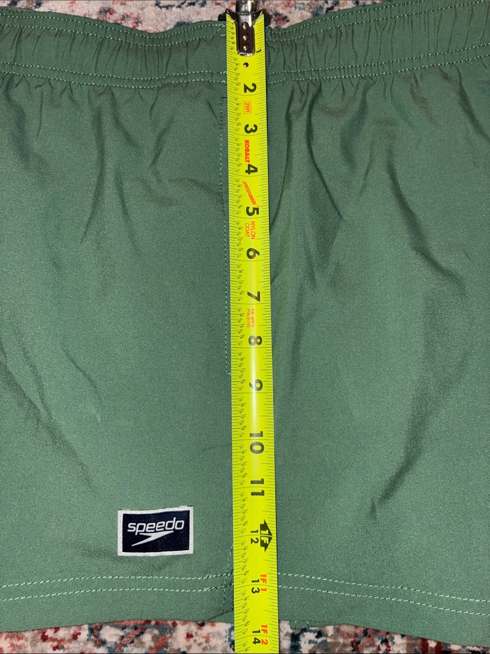 Speedo Green Drawstring Swim Trunks - Picture 8 of 8